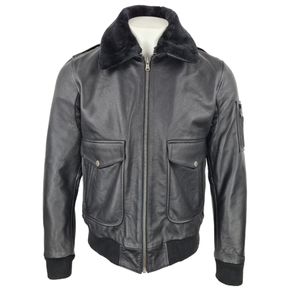 Men's Air Force Black Leather Jacket